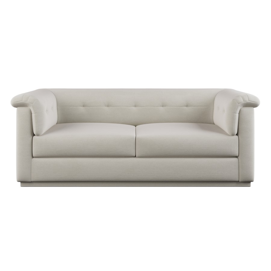 Cream Chenille 3 Seater Sofa - Caleb