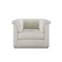 Cream Chenille Armchair - Caleb 