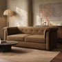 Brown Chenille 3 Seater Sofa - Caleb 