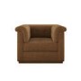 Brown Chenille Armchair - Caleb 