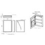 Single Door Chrome Bathroom Mirror Cabinet with Lights & Shaver Socket 500 x 700mm - Celeste
