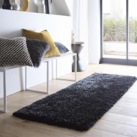 Shaggy Black Runner Rug - 200 x 67 cm - Chicago - Origins