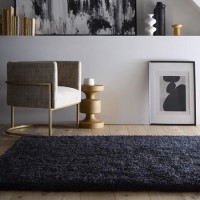 Shaggy Black Rug - 160 x 110 cm - Chicago - Origins