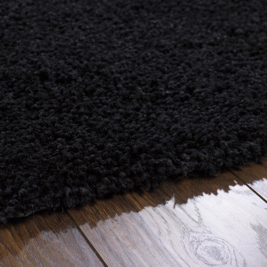 Shaggy Black Rug - 160 x 110 cm - Chicago - Origins