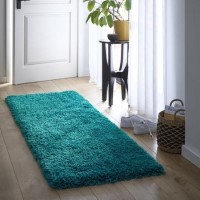 Shaggy Teal Runner Rug - 200 x 67 cm - Chicago - Origins
