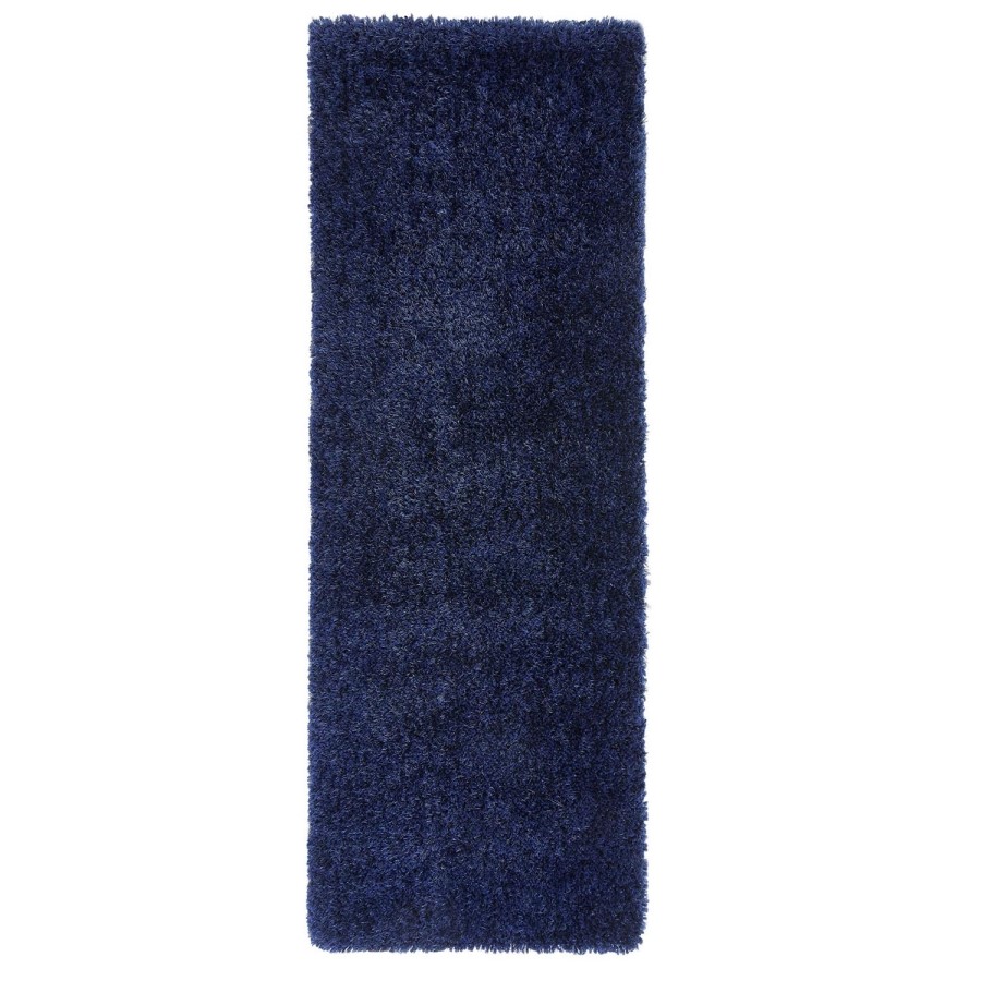 Shaggy Indigo Runner Rug - 200 x 67 cm - Chicago - Origins