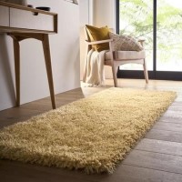 Shaggy Ochre Runner Rug - 200 x 67 cm - Chicago - Origins