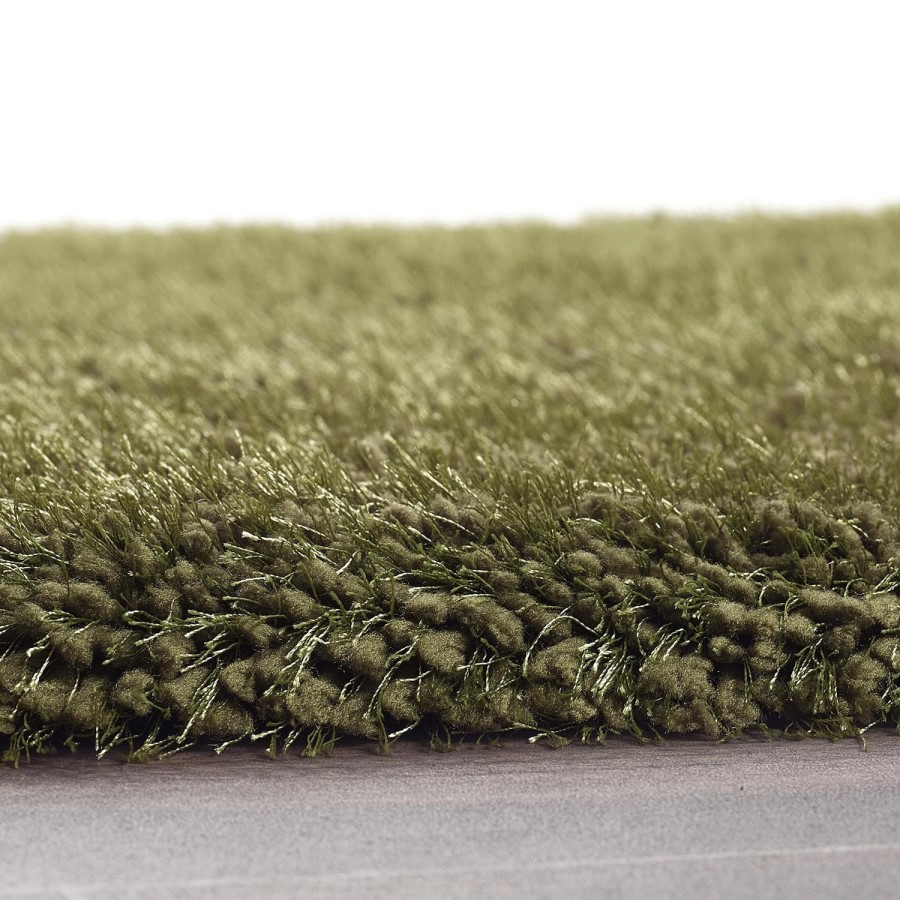 Round Shaggy Green Rug - 133 x 133 cm - Chicago - Origins