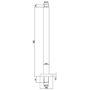 Better Bathrooms Chrome 300mm Round Ceiling Arm