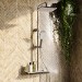Chrome Thermostatic Mixer Shower Set with Push Button & Shelf - Mika