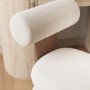 Cream Boucle Roll Back Dressing Table Chair - Cleo