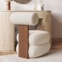 Cream Boucle Roll Back Dressing Table Chair - Cleo