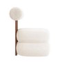Cream Boucle Roll Back Dressing Table Chair - Cleo