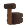 Brown Roll Back Dressing Table Chair - Cleo