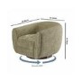 Sage Green Chenille Round Swivel Tub Chair - Celine