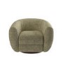 Sage Green Chenille Round Swivel Tub Chair - Celine