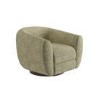 Sage Green Chenille Round Swivel Tub Chair - Celine