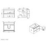 700mm Black Wall Hung Vanity Unit with Basin - Como