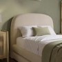 Cream Upholstered Single Bed Frame with Storage Drawer – Connie