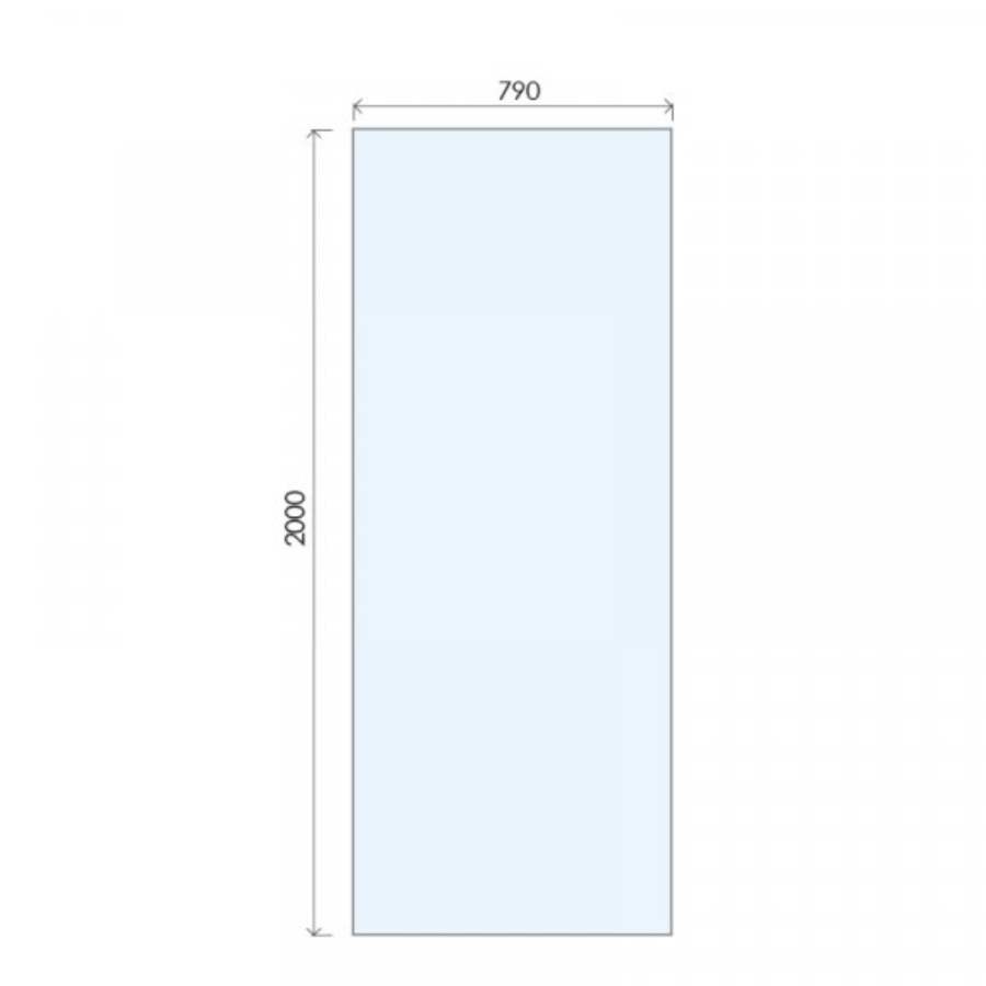 800mm Wet Room Shower Screen Bronze Frameless with Wall Support Bar - Live Your Colour