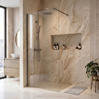 800mm Gunmetal Grey Shower Screen for Wet Room & Walk In Shower – Corvus