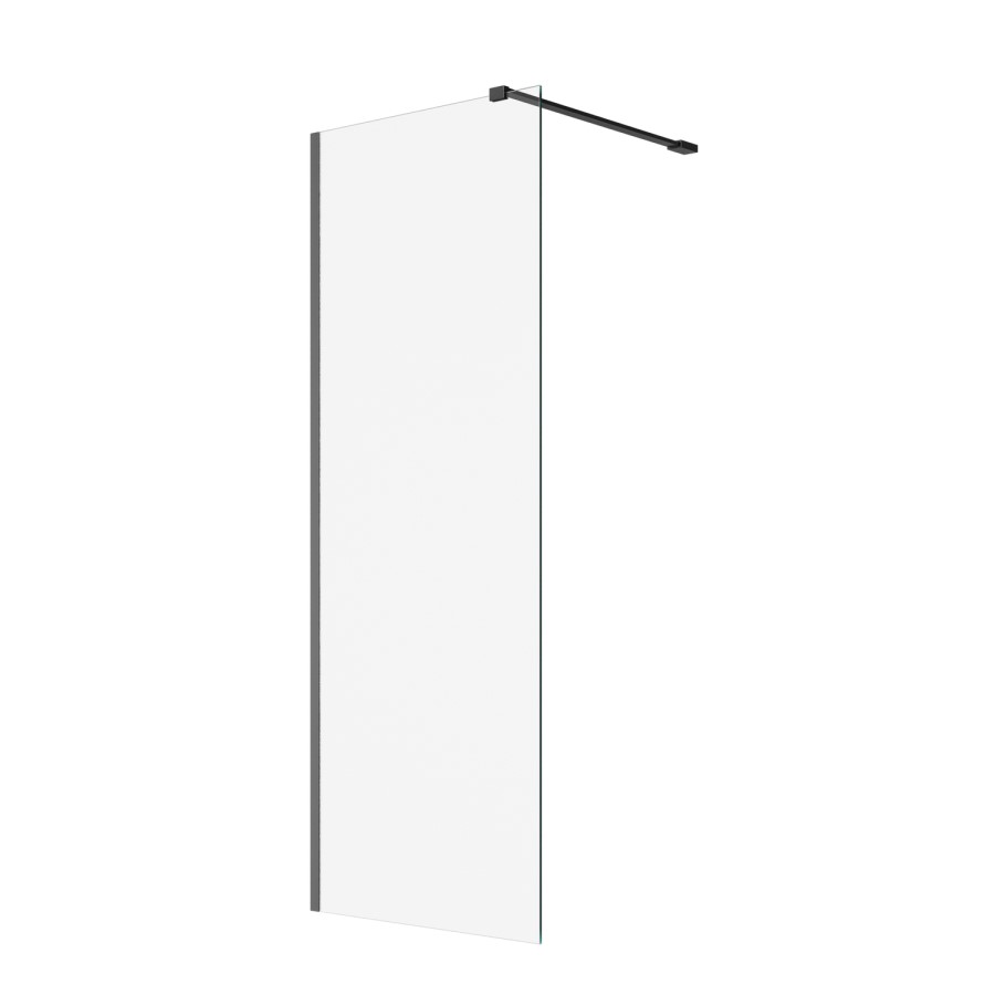 800mm Gunmetal Grey Shower Screen for Wet Room & Walk In Shower – Corvus