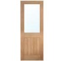 Internal Oak Half-Glazed Cottage Door with Clear Glass - Pre-Finished - 1981 x 686 x 35mm - Mexicano - Dalby