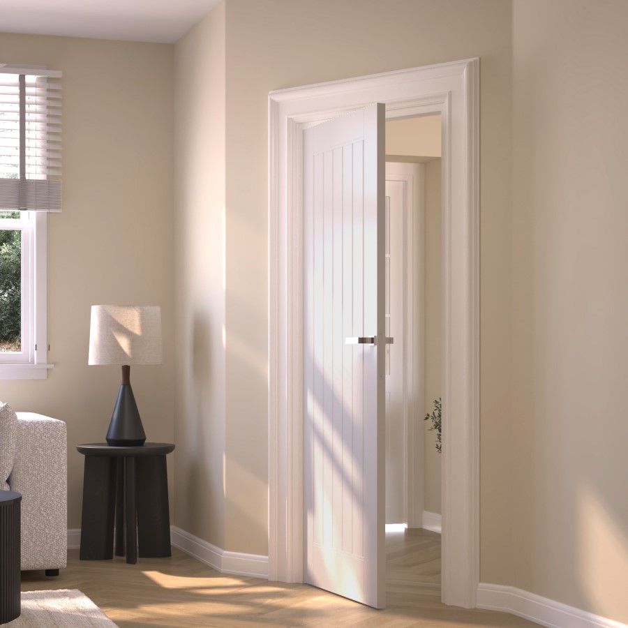 Internal White Primed Cottage Door - 1981 x 838 x 35mm - Mexicano - Dalby