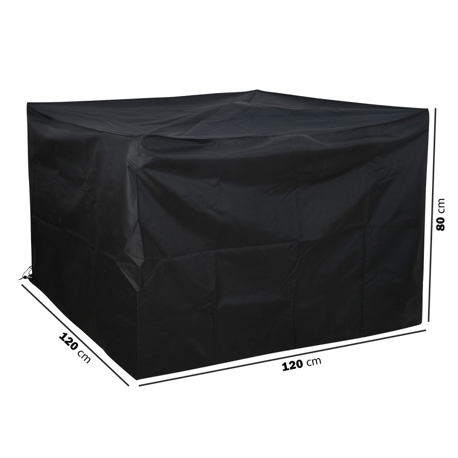 120 x 120 x 80cm Waterproof Black Garden Furniture Cover