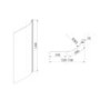 Brushed Brass Hinged Shower Bath Screen 1450 x 730mm - For Cove & Lisbon Shower Baths