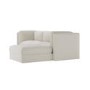 Cream Chenille 4 Seater Modular Chaise L-Shape Corner Sofa - Cameron