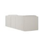 Cream Chenille 4 Seater Modular Chaise L-Shape Corner Sofa - Cameron