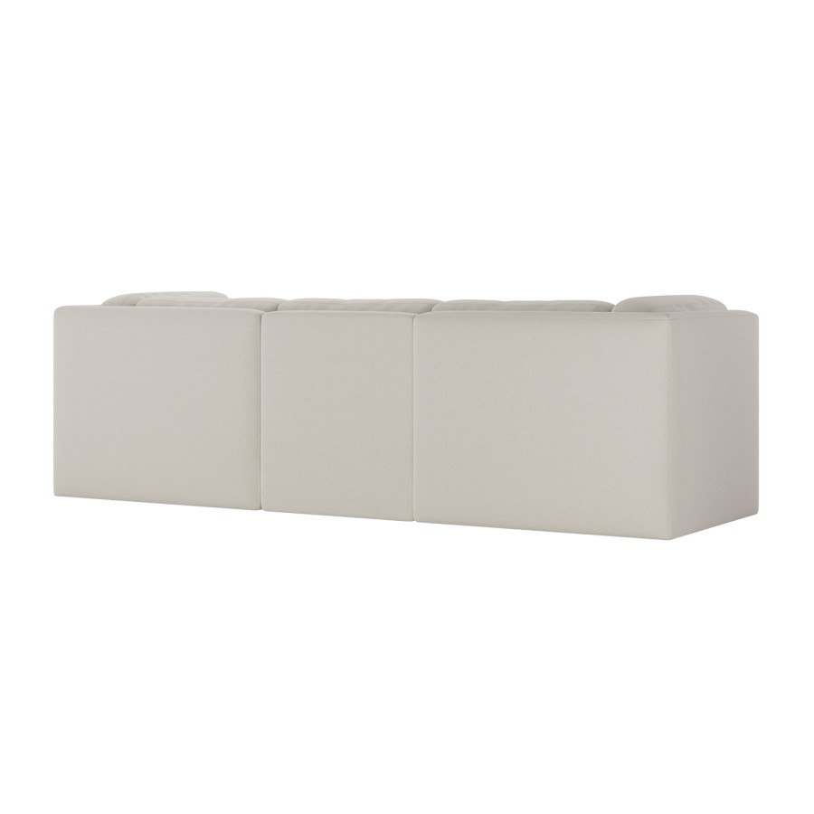 Cream Chenille 4 Seater Modular Chaise L-Shape Corner Sofa - Cameron