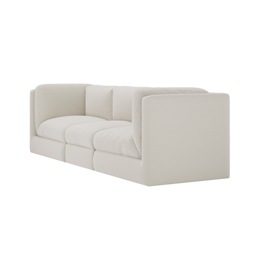 Cream Chenille 4 Seater Modular Sofa - Cameron