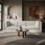Cream Chenille 4 Seater Modular Sofa - Cameron