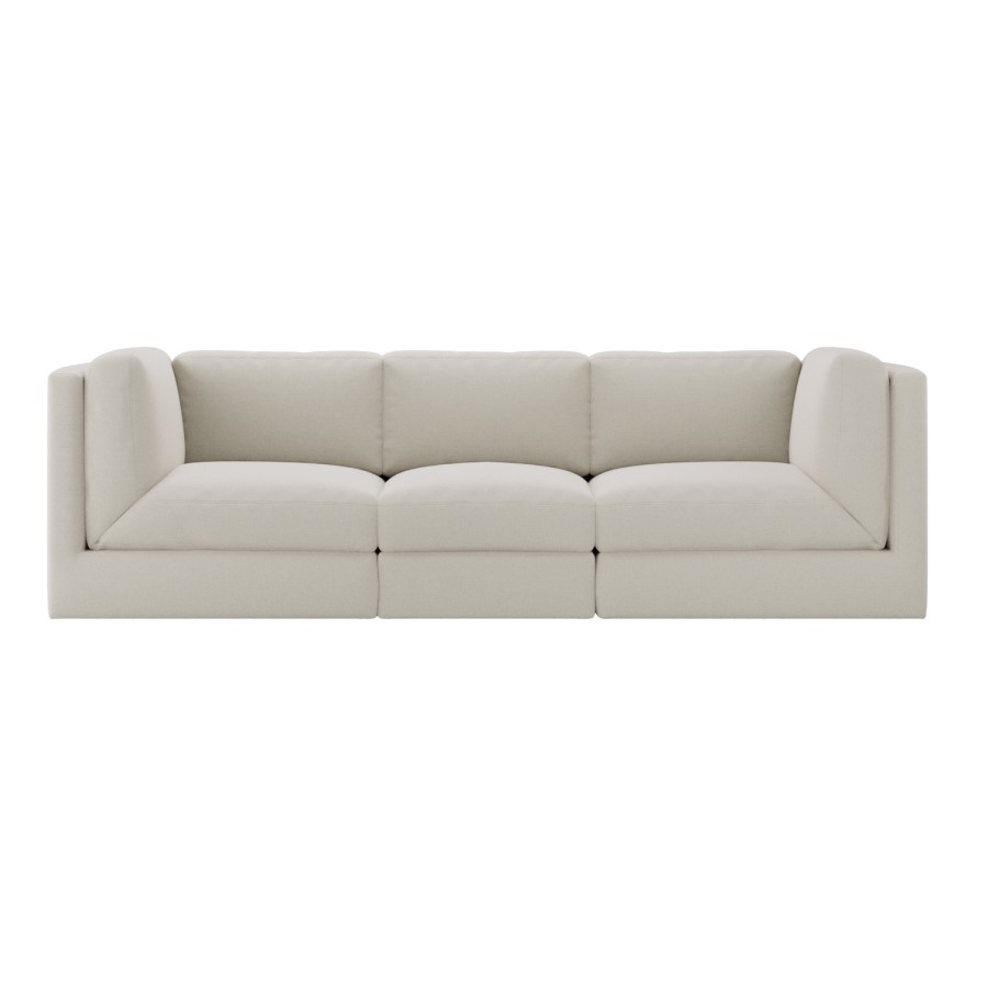 Cream Chenille 4 Seater Modular Sofa - Cameron