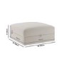 Cream Chenille Ottoman Storage Footstool - Cameron