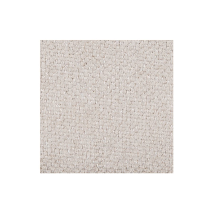 Cream Chenille Ottoman Storage Footstool - Cameron