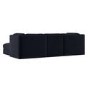 Navy Blue Chenille 4 Seater Modular Chaise L-Shape Corner Sofa - Cameron