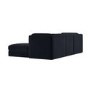 Navy Blue Chenille 4 Seater Modular Chaise L-Shape Corner Sofa - Cameron