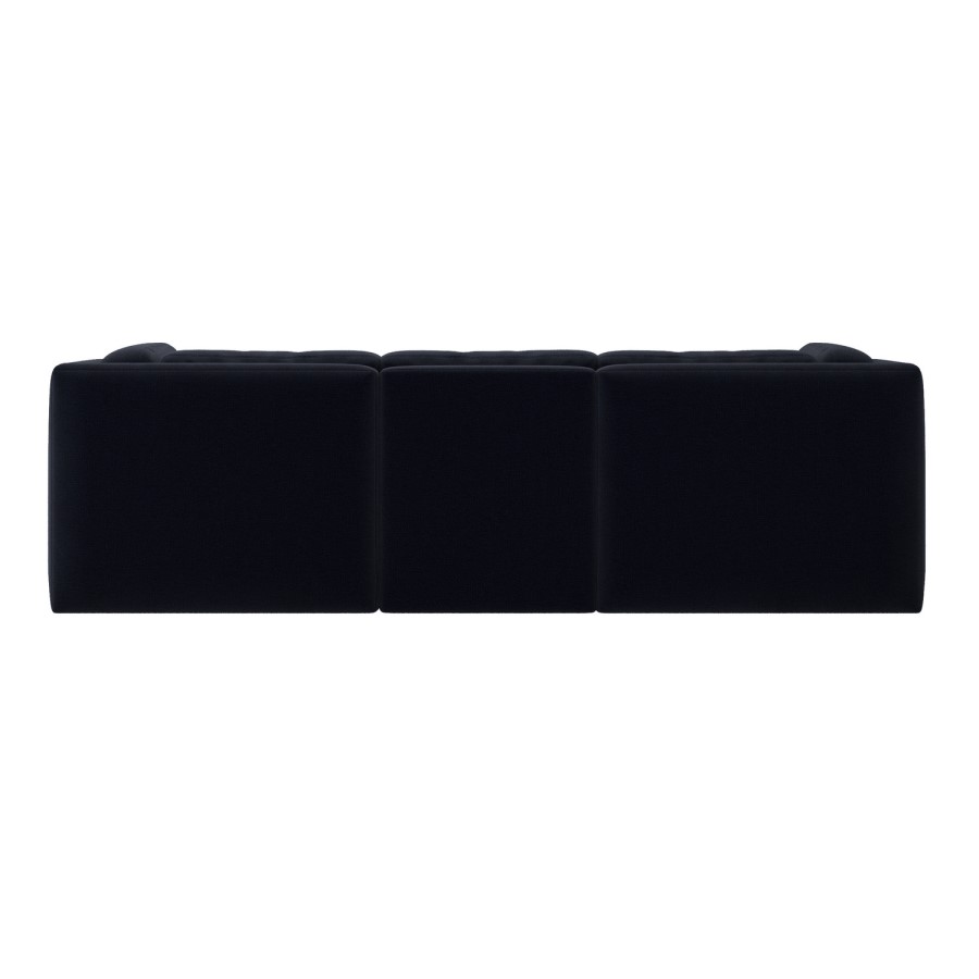 Navy Blue Chenille 4 Seater Modular Sofa - Cameron