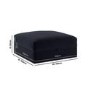Navy Blue Chenille Ottoman Storage Footstool - Cameron