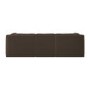 Brown Chenille 4 Seater Modular Chaise L-Shape Corner Sofa - Cameron