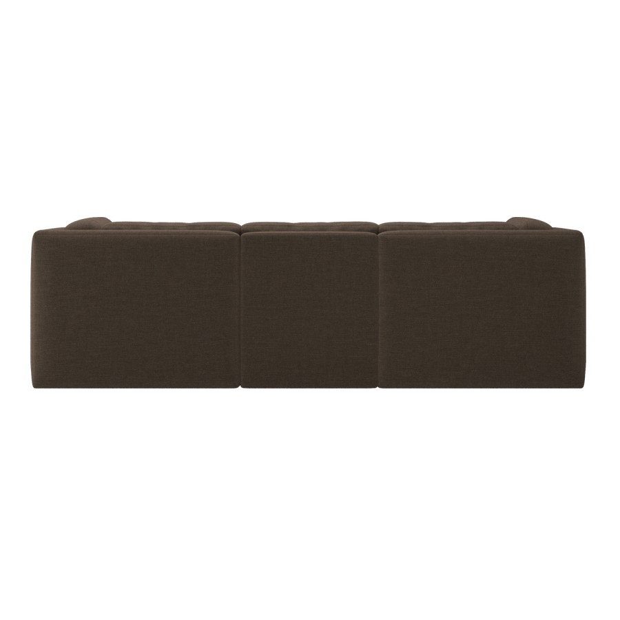 Brown Chenille 4 Seater Modular Sofa - Cameron