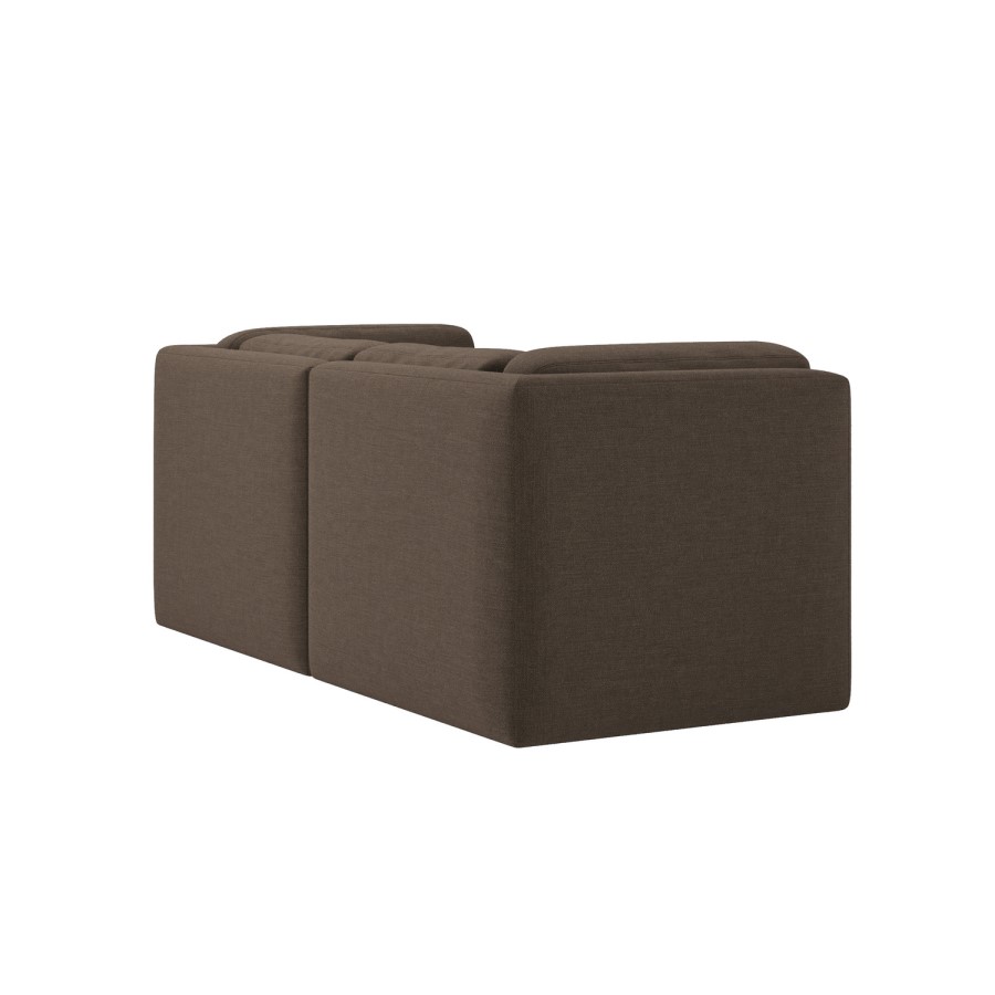 Brown Chenille 3 Seater Modular Sofa - Cameron