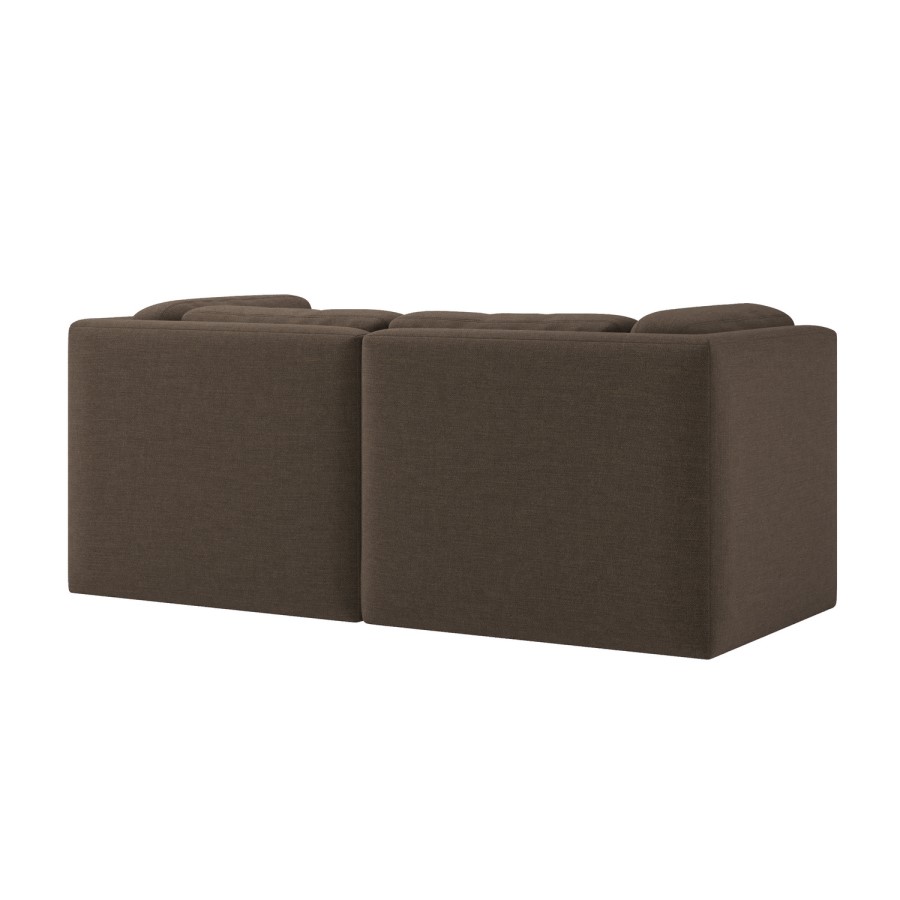 Brown Chenille 3 Seater Modular Sofa - Cameron