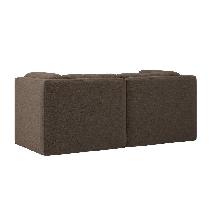 Brown Chenille 3 Seater Modular Sofa - Cameron