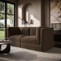 Brown Chenille 3 Seater Modular Sofa - Cameron