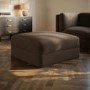 Brown Chenille Ottoman Storage Footstool - Cameron