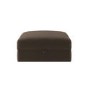 Brown Chenille Ottoman Storage Footstool - Cameron